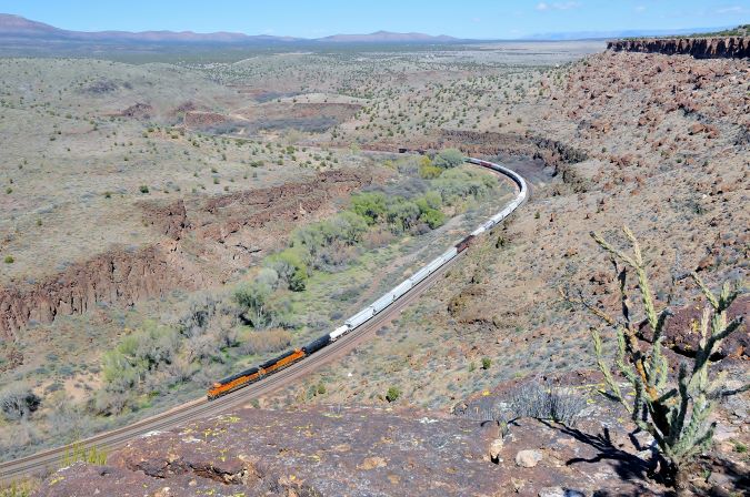 One of Julien’s impressions of U.S. railroads include the heavy tonnages we move. 