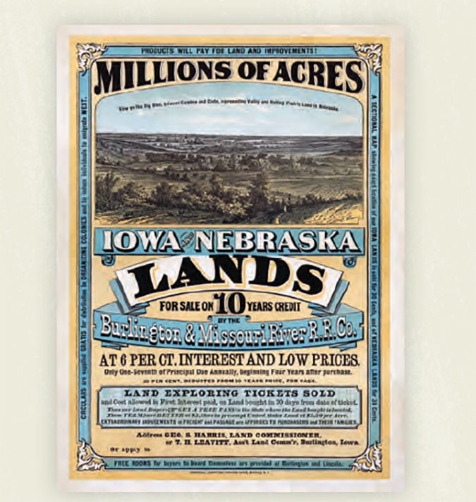 The CB&Q and its subsidiaries offered lucrative deals on land and ticket sales to attract settlers.