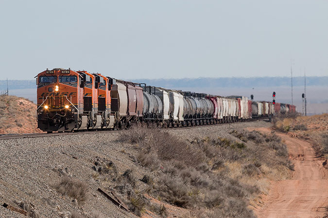 Manifest train approaching Fort Sumner, New Mexico Manifest train approaching Fort Sumner, New Mexico