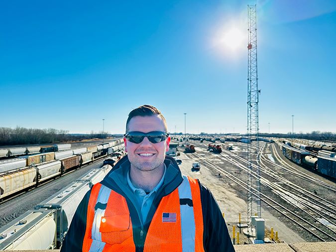 Tim Worrell at the Galesburg yard 